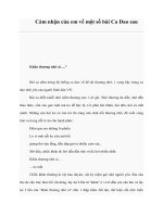 Cảm nhận của em về một số bài Ca Dao sau ppt