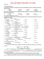 Tổng hợp đề kiểm tra tiếng anh lớp 7 trung học cơ sở