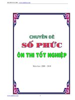 Số phức ôn thi tốt nghiệp