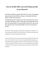 Xem các tài liệu Office trực tuyến thông qua dịch vụ của Microsoft pdf
