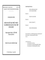 Khảo sát kết quả phẫu thuật tạo hình bàng quang thay thế bằng ruột