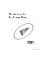 simulation of gas power plant