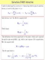 Derivation of RKKY interaction 