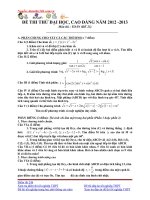 Đề thi thử Đại học môn Toán năm 2013 - Đề số 23