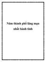 Năm thành phố lãng mạn nhất hành tinh pptx