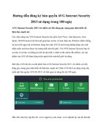 Hướng dẫn đăng ký bản quyền AVG Internet Security 2013 sử dụng trong 180 ngày docx