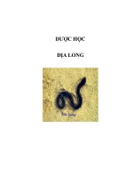 dược học - địa long