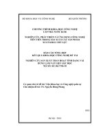 Nghiên cứu sản xuất than hoạt tính dạng vải dùng làm vật liệu lọc độc