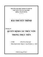 Quyết định cấu trúc vốn trong thực tiễn