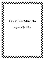 Căn hộ 32 m2 dành cho người độc thân pptx