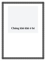 Chứng khò khè ở bé pot
