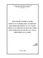 Xây Dựng Quy Trình Công Nghệ Đánh Giá Chi Tiết Các Vùng Ô Nhiễm Phóng Xạ Tự Nhiên
