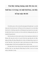 Em hãy tưởng tượng cuộc thi của các loài hoa và trong vai một loài hoa, em hãy kể lại cuộc thi đó pot