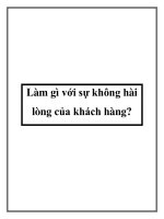 Làm gì với sự không hài lòng của khách hàng? pot