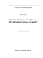 NGHIÊN CỨU SỰ LIÊN KẾT CỦA CÁC DẪN XUẤT VITAMIN K3  VỚI AMYLOID BETA PEPTID VÀ ĐÁM RỐI CỦA CHÚNG BẰNG  PHƢƠNG PHÁP DOCKING VÀ PHƢƠNG PHÁP MM-PBSA