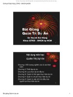 bài giảng quản trị dự án - gv. huỳnh đạt hùng