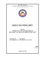 Nghiên cứu các giải pháp hợp lý khai thác các mỏ đá lộ thiên ở việt nam
