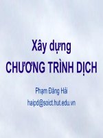Xây dựng CHƯƠNG TRÌNH DỊCH - Chương 2: Phân tích từ vựng potx