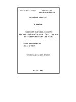 Nghiên cứu huỳnh quang cưỡng bức nhiệt, cưỡng bức quang của vật liệu Al2O3 và ứng dụng trong đo liều bức xạ