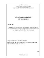 nghiên cứu thử nghiệm một số biện pháp kỹ thuật lâm sinh trong xây dựng rừng giống vườn giống keo tai tượng ở vùng hàm yên tuyên quang