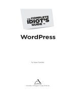 alpha publishing the complete idiot's guide to wordpress