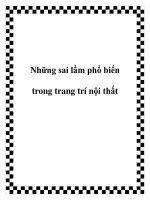 Những sai lầm phổ biến trong trang trí nội thất ppt
