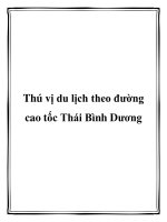 Thú vị du lịch theo đường cao tốc Thái Bình Dương ppt