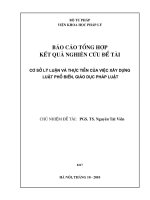 Cơ sở lý luận và thực tiễn của việc xây dựng luật phổ biến giáo dục pháp luật