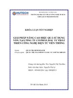 giải pháp nâng cao hiệu quả sử dụng vốn tại công ty cổ phần đầu tư phát triển công nghệ điện tử viến thông