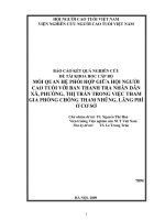 Quan hệ phối hợp giữa hội người cao tuổi với ban thanh tra nhân dân xã, phường, thị trấn trong việc tham gia phòng chống tham nhũng, lãng phí ở cơ sở