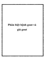 Phân biệt bệnh gout và giả gout doc
