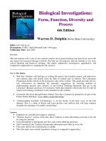 biological investigations form, function, diversity and process