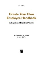 create your own employee handbook a legal and practical guide 2nd (2005)
