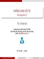 bài giảng không gian véc tơ