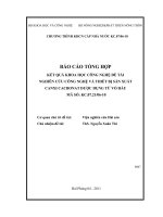 Nghiên cứu công nghệ và thiết bị sản xuất canxi cacbonat dược dụng từ vỏ hầu