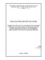 Nghiên cứu đề xuất các giải pháp cung cấp điện ổn định và an toàn cho các mỏ than hầm lò quảng ninh đáp ứng yêu cầu cơ giới hóa, hiện đại hóa ngành than giai đoạn 2008 2025