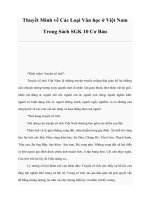Thuyết Minh về Các Loại Văn học ở Việt Nam Trong Sách SGK 10 Cơ Bản pptx