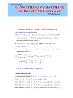 Đường thẳng và mặt phẳng trong không gian OXYZ