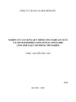 Nghiên cứu xây dựng quy trình công nghệ sản xuất vắcxin haemophilus influenzae type b (hib) cộng hợp ở quy mô phòng thí nghiệm