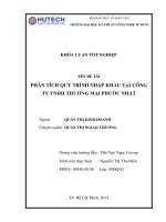 phân tích quy trình nhập khẩu tại công ty tnhh thương mại phước nhật