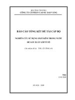 Nghiên cứu sử dụng oxit kẽm trong nước để sản xuất lốp ôtô