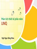 Giáo án - Bài giảng: PHÂN TÍCH THIẾT KẾ PHẦN MỀM LINQ