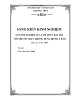 So sánh nghiệm tam thức bậc hai với một số