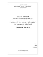 Nghiên cứu chế tạo máy thí nghiệm thử độ thoáng khí của vải