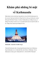Khám phá những bí mật về Kathmandu pptx