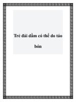 Trẻ đái dầm có thể do táo bón pdf