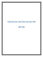 Giúp bạn lựa chọn khóa học giao tiếp phù hợp docx