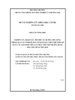 Nghiên cứu, khảo sát, tìm hiểu xu hướng tiêu dùng thông qua các website bán lẻ hàng đầu trên thế giới; đề xuất các giải pháp tiếp cận thị trường hàng hoá tiêu dùng thế giới