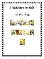 Thách thức nội thất với sắc vàng doc