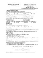 Đề thi khảo sát hóa học lớp 9 thị xã Phúc Yên